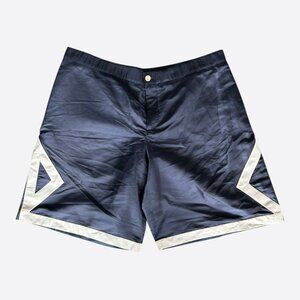 Dior Jordan Navy & White CD Logo Silk Basketball Shorts
